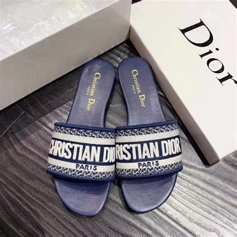 christian dior slippers blue